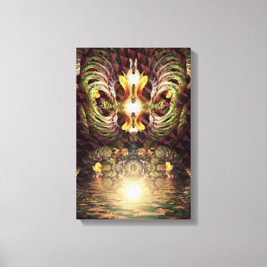 Fractapond Psychedelische Visioenen Kunst Canvas Afdruk (Voorkant)