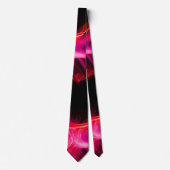 FRACTAWAVES EN ZWISSELS IN RODE PINKFUCHSIA ZWARTE STROPDAS (Voorkant)