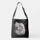 Fractielus perzische kattengezicht crossbody tas (Achterkant)