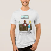 Fracties Mannen wit Fleck Tri-Blend Shirt (Voorkant)