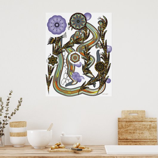 Fractoïden en ventilatoren poster (Keuken)