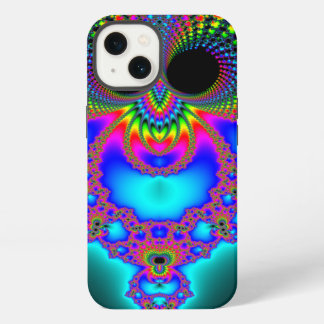 Fractowl Modern Neon Color Fractal Art iPhone 13 Hoesje