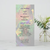 Fractrals - Peacock Wedding Programme Programmakaart (Staand voorkant)