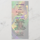 Fractrals - Peacock Wedding Programme Programmakaart (Voorkant)