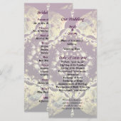 Fractrals - Perzisch Floral Motif Wedding Programm Programmakaart (Voorkant / Achterkant)