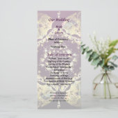 Fractrals - Perzisch Floral Motif Wedding Programm Programmakaart (Staand voorkant)