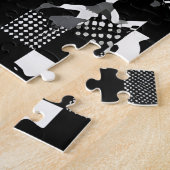 "Fractura" - Zwart Wit Camouflagepatroon  Legpuzzel (Zijkant)