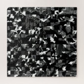"Fractura" - Zwart Wit Camouflagepatroon  Legpuzzel (Horizontaal)