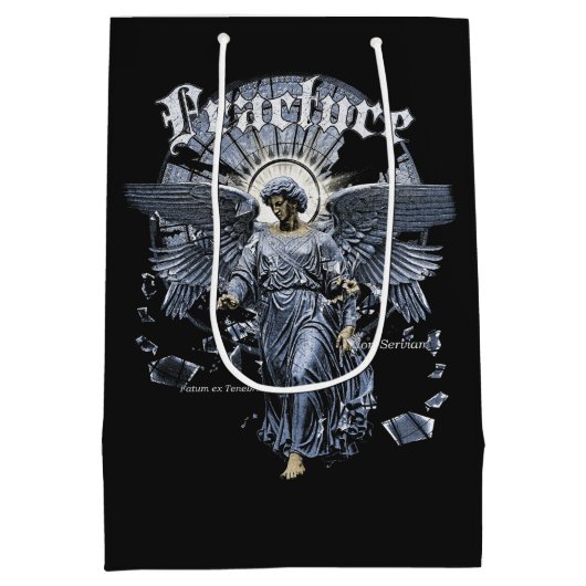 Fracture - Gothic Streetwear Design Medium Cadeauzakje (Achterkant)