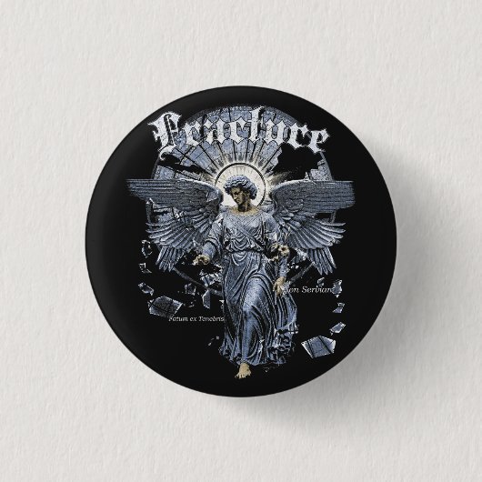Fracture - Gotische Streetwear Design Ronde Button 3,2 Cm (Voorkant)