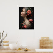 Fractured Elegance – Bloesems van de Ziel Poster (Keuken)