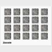 Fractured Florals Vierkante Sticker (Vel)