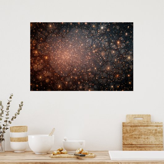 Fractured Nebula Cosmic Web Glow Poster (Keuken)