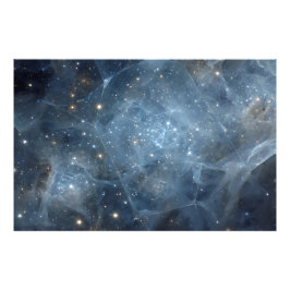 Fractured Nebula Starfield Cosmic Geometry Foto Afdruk
