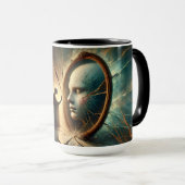 Fractured Reflections: surrealistische spiegelrefl Mok (Voorkant rechts)