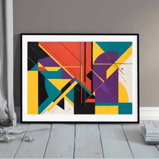 Fractured Rhythm – Geometrische Abstracte kunst Poster