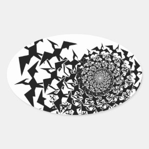 Fractyl Pterodactyl Ovale Sticker