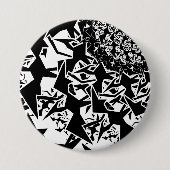 Fractyl Pterodactyl Ronde Button 7,6 Cm (Voorkant)