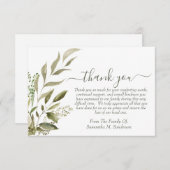 Fraferale Waterverf Eucalyptus bij het houden van  Bedankkaart (Voorkant / Achterkant)
