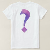 Fragezeichen und Ausrufezeichen T-shirt (Design achterkant)