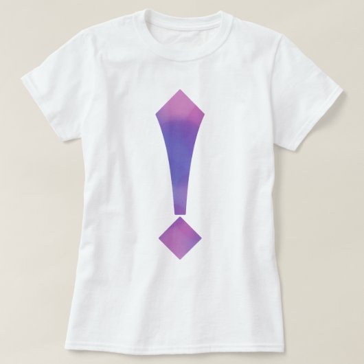 Fragezeichen und Ausrufezeichen T-shirt (Design voorkant)