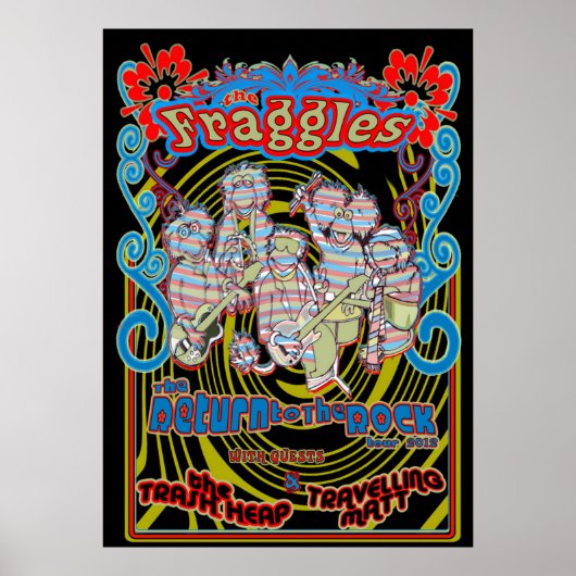 Fraggles keren terug naar de rocktour poster (Voorkant)