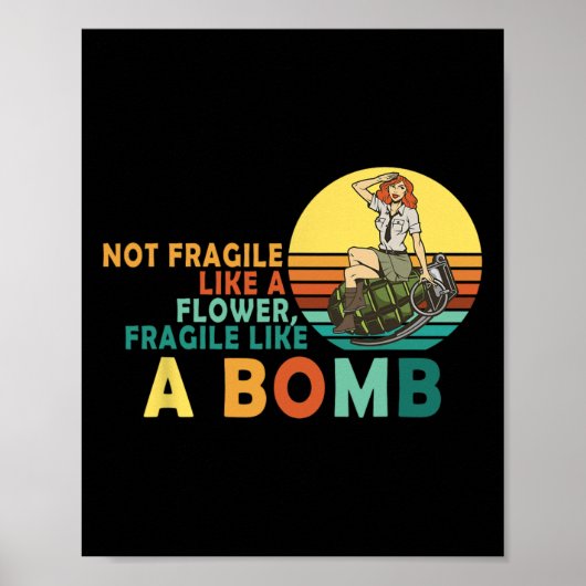 Fragiel als een bloem, maar een feministische bom poster (Voorkant)