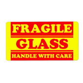 Fragiel glazen verzendlabel (Voorkant)