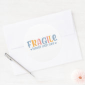 Fragiel handvat met zorg - Small Business Ronde Sticker (Envelop)