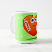 Fragiel hart, grappig moeras koffiemok (Voorkant links)