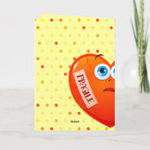 Fragiel hart, wenskaart kaart (Achterkant)