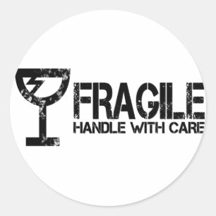 Fragiel Ronde Sticker
