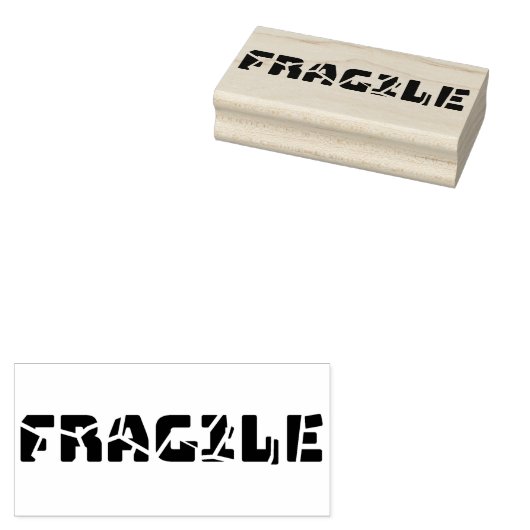 Fragiel Rubberstempel (Gestempeld)