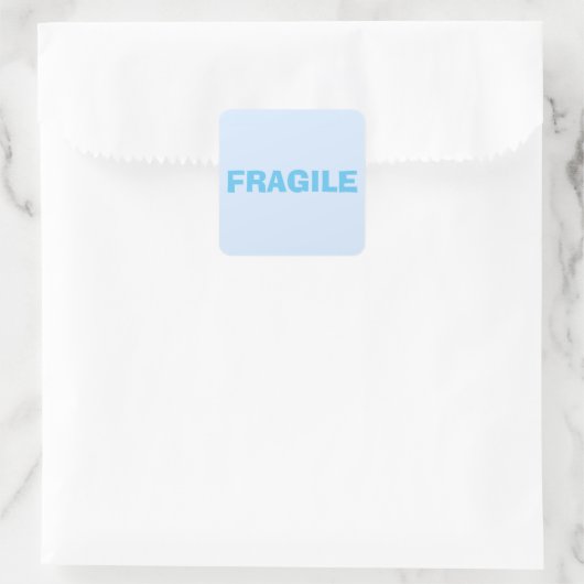 Fragiel Vierkante Sticker (Tas)