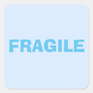 Fragiel Vierkante Sticker
