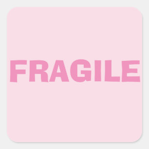 Fragiel Vierkante Sticker