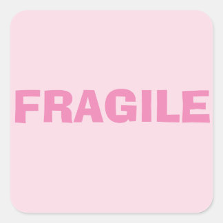 Fragiel Vierkante Sticker
