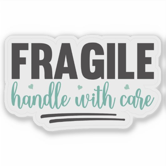 FRAGIEL – voorzichtig hanteren Sticker (Voorkant)