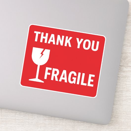 Fragiele handgreep met het ontwerp van het verzend sticker (Detail)