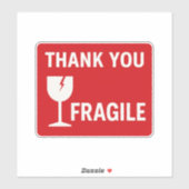 Fragiele handgreep met het ontwerp van het verzend sticker (Vel)