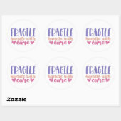 Fragiele handgreep met zorg - Small Business Stick Ronde Sticker (Vel)
