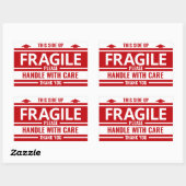 Fragiele Label Rode Pijlen Verzending Waarschuwing (Vel)