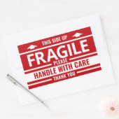 Fragiele Label Rode Verzending Waarschuwing Sticke (Envelop)