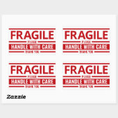 Fragiele Label Rood Wit Verzending Waarschuwing St (Vel)