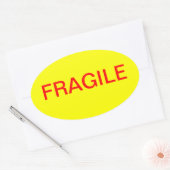 Fragiele ovale Sticker (Envelop)