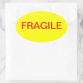 Fragiele ovale Sticker (Tas)