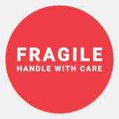 Fragiele Sticker | Omgaan met Care Red (Voorkant)
