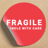 Fragiele Sticker | Omgaan met Care Red
