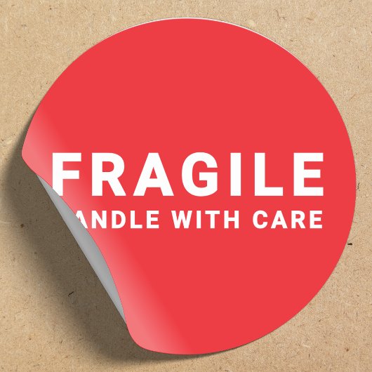 Fragiele Sticker | Omgaan met Care Red