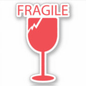 Fragiele Sticker voor verzending (Voorkant)